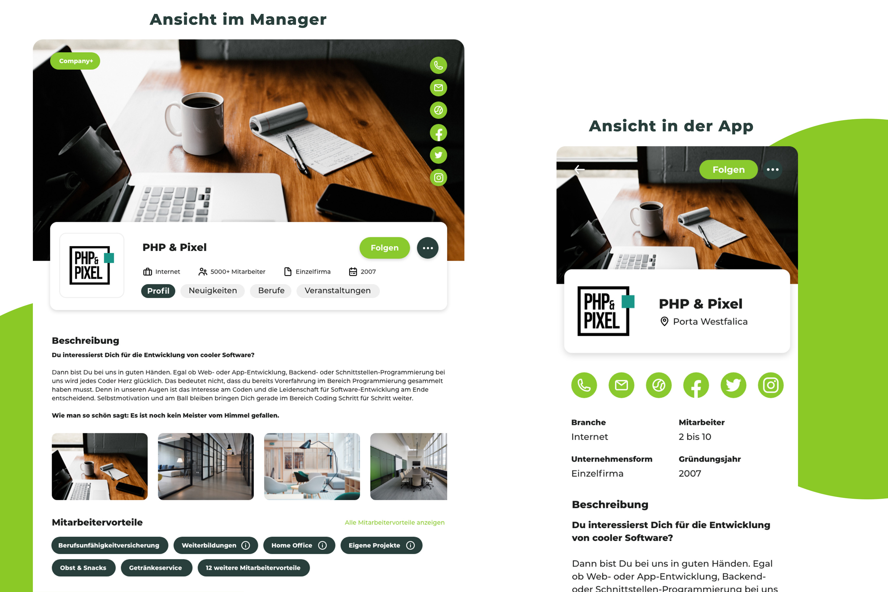 beAzubi geht online – Unternehmensprofile neuer Glanz